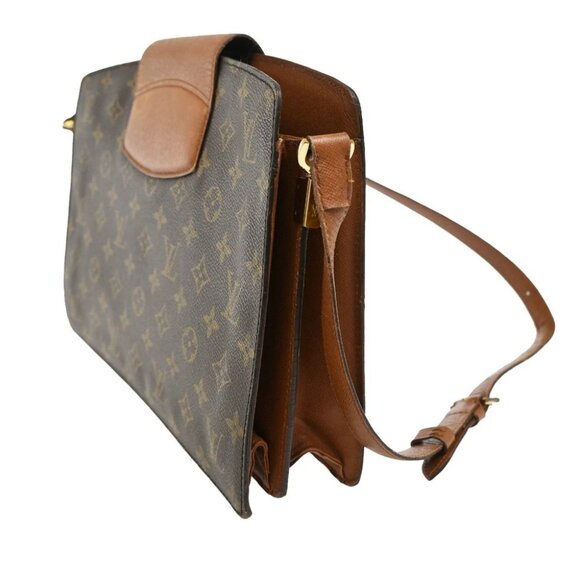 LOUIS VUITTON Courcelles Shoulder Bag Monogram Leather Brown - Picture 4 of 14
